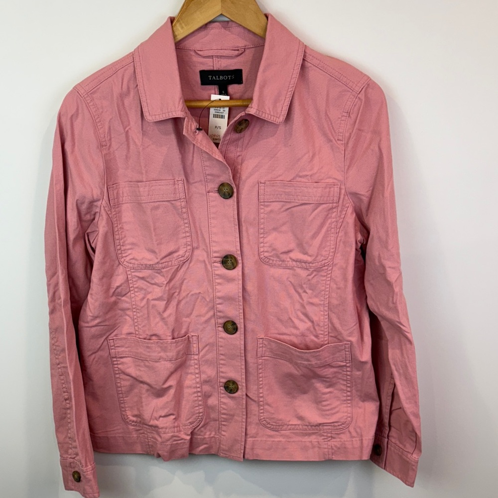 NWT Talbots pink Utility Jacket size S